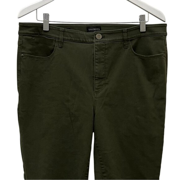 TALBOTS high rise green denim Jeggings size 14 - Picture 1 of 1